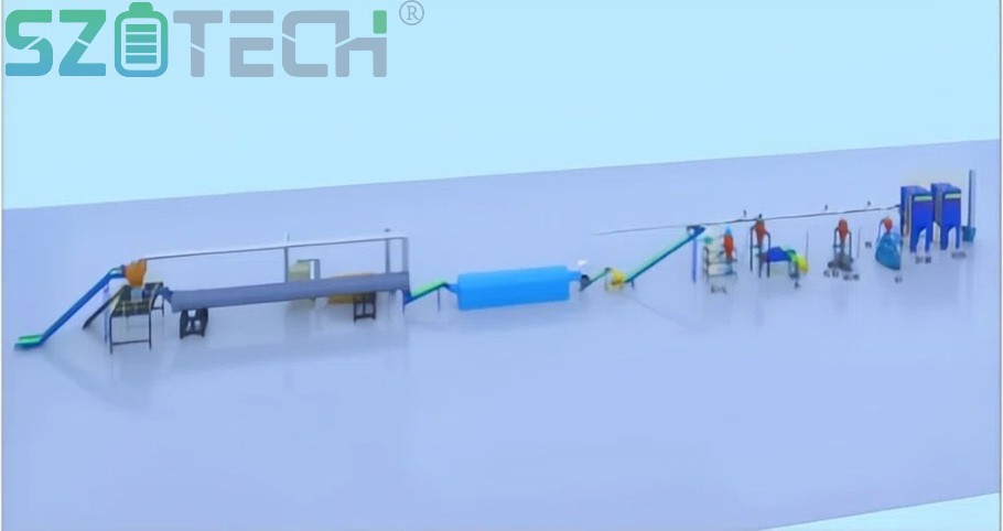 Waste Car Lithium Ion Battery Recycling Machines Professional Production Line